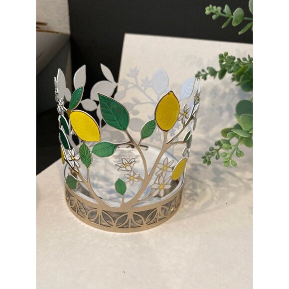 Bath & Body Works Spring Lemons 3 Wick Candle Holder - Picture 2 of 6